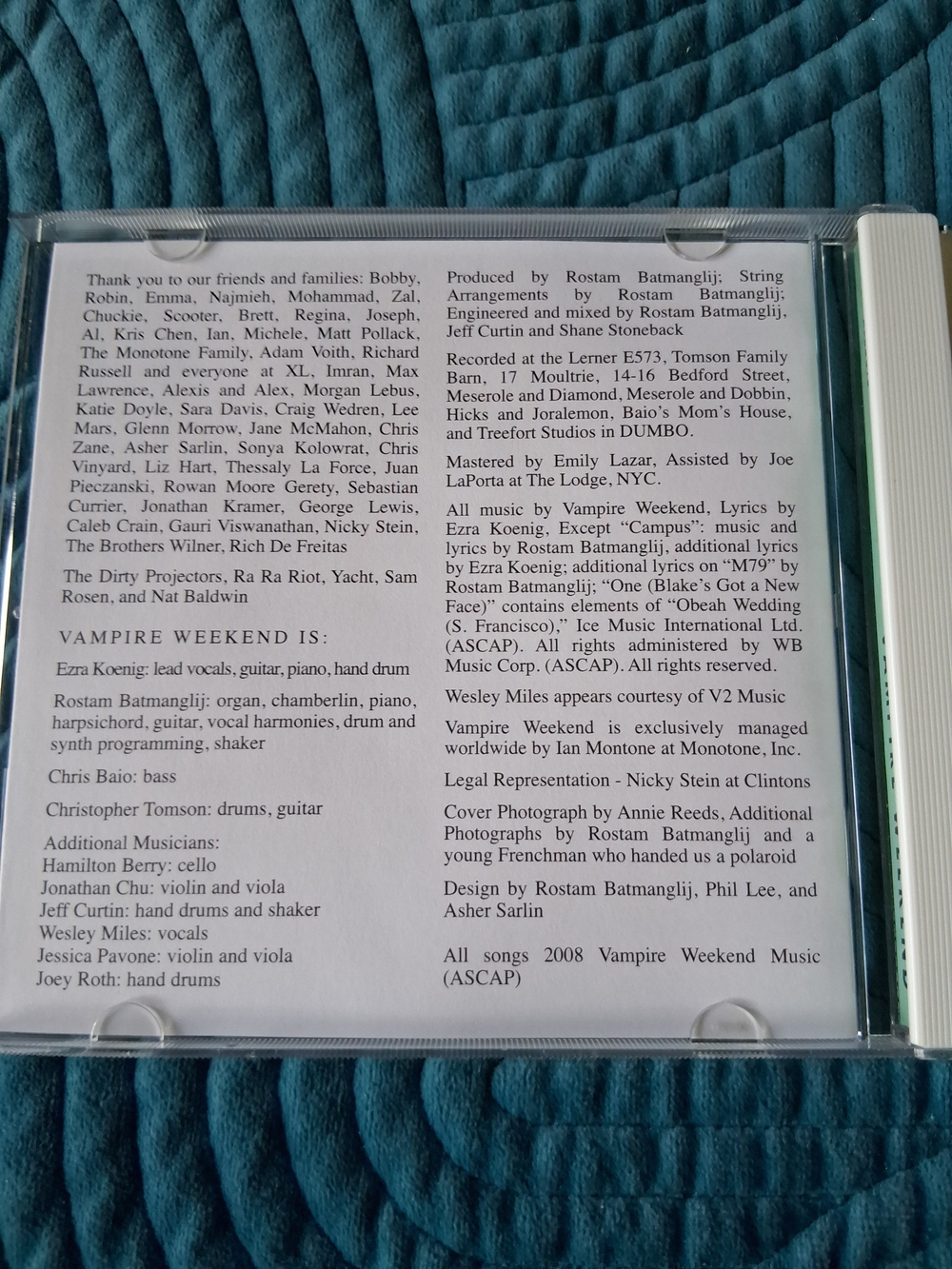 Vampire Weekend CD Album - Vampire Weekend - Picture 5 of 6